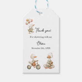 Albern Gänse Baby Dusche danke Ihnen Geschenkanhänger