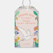 Albern Gänse Baby Dusche Vielen Dank für Ihr Inter Geschenkanhänger (Vorderseite)