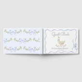 Albern Gänse Blue Bow Baby Dusche Gästebuch (Voll)