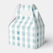 Albern Gänse Blue Gingham Baby Dusche Geschenkschachtel (Rückseite)