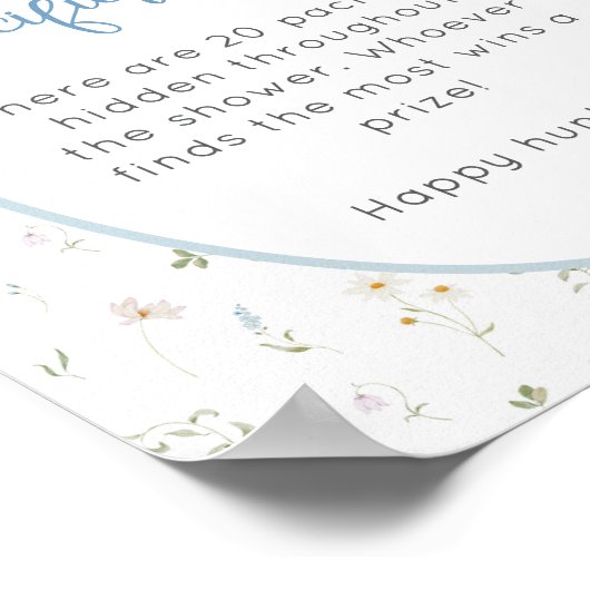 Albern Gänse Blumenjagd Schnuller Kinderdusche Poster (Ecke)