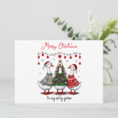 Albern Gänse Frohe Weihnachten | Funny Holiday (Stehend Vorderseite)