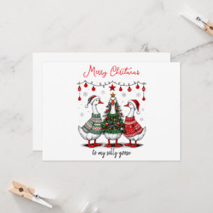 Albern Gänse Frohe Weihnachten   Funny Holiday