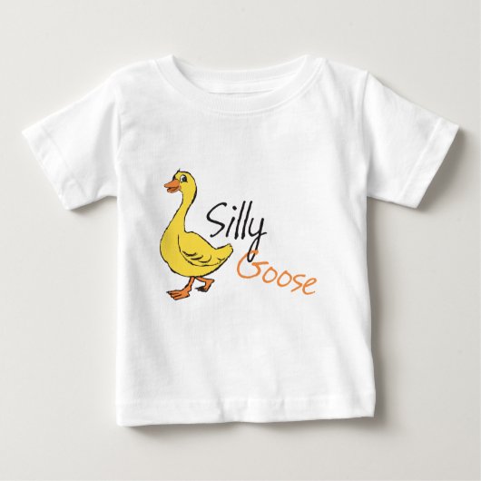 Albern Gänse Gänse-Cartoon Baby T-shirt (Vorderseite)