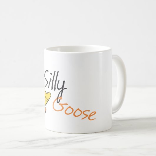 Albern Gänse Gänse-Cartoon Kaffeetasse (VorderseiteRechts)