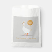 Albern Gänse Geburtstag Danke, grau und gelb Geschenktütchen (Vorderseite)