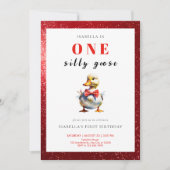 Albern Gänse Geburtstag Einladung (Vorderseite)