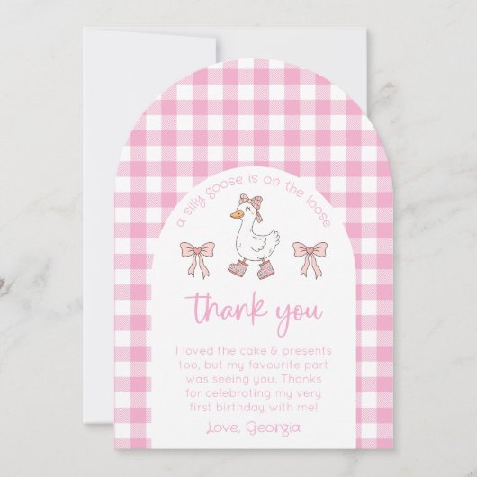 Albern Gänse Geburtstag Foto Danke Karte (Vorderseite)