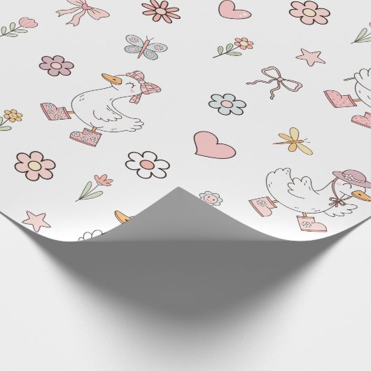 Albern Gänse Geburtstag Geschenkpapier (Ecke)