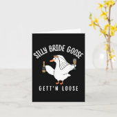 Albern Gänse Gettin Loose Bride Squad Bachelorette Karte (Gelbe Blume)