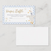 Albern Gänse Gingham Baby Duschdusche Windelwanne Begleitkarte (Vorne/Hinten)