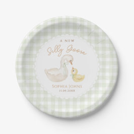 Albern Gänse Gingham Duck Babydusche Pappteller
