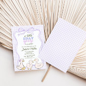 Albern Gänse Gingham Gender Neutral Baby Shower Einladung
