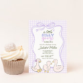 Albern Gänse Gingham Gender Neutral Baby Shower Einladung