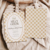 Albern Gänse Gingham Triplet Kinderdusche Einladun Einladung