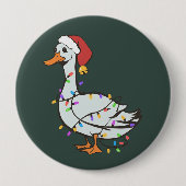 Albern Gänse Leichte Weihnachten Weihnachtsdusche Button (Vorderseite)