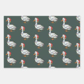 Albern Gänse Leichte Weihnachten Weihnachtsdusche  Geschenkpapier Set (Vorderseite)