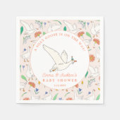 Albern Gänse Party Kinderdusche Serviette (Vorderseite)