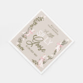 Albern Gänse Pink Bow Girl Babydusche Napkins Serviette (Ecke)