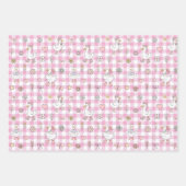 Albern Gänse Pink Gingham Birthday Geschenkpapier Set (Vorderseite 2)