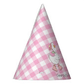 Albern Gänse Pink Gingham Birthday Partyhütchen (Links)