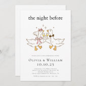 Albern Gänse Probe Abendessen Einladung (Vorne/Hinten)