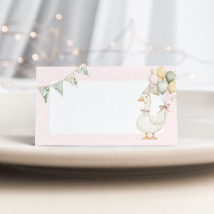 Albern Gänse Rosa Blüte Geburtstagsparty Platzkart