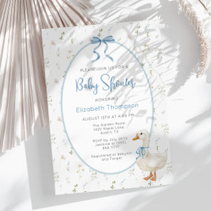 Albern Gänse Vintage Bläschen Babydusche Einladung