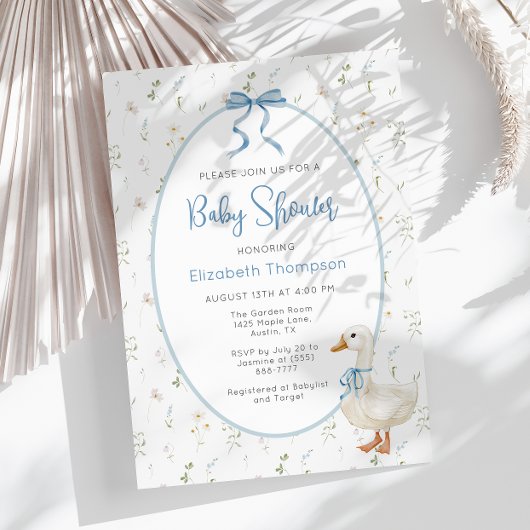 Albern Gänse Vintage Bläschen Babydusche Einladung