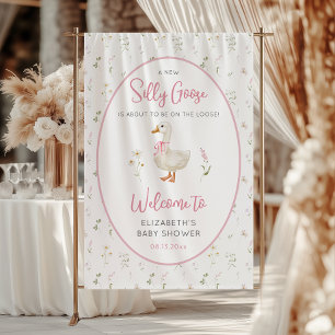 Albern Gänse Vintage Wildblume Girl Babydusche Banner