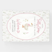 Albern Gänse Vintage Wildblume Girl Babydusche Banner (Horizontal)