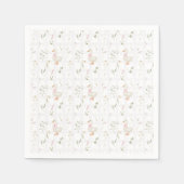 Albern Gänse Vintage Wildblume Girl Babydusche Serviette (Vorderseite)