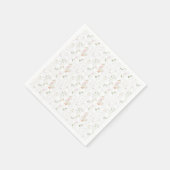 Albern Gänse Vintage Wildblume Girl Babydusche Serviette (Ecke)