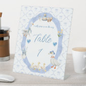 Albern Gänse Whimsical Bow Baby Showdusche Sockelschild (In Situ)