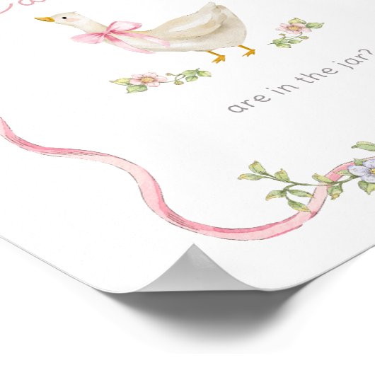 Albern Gänse Wie viele Bonbons Baby Dusche Spiel Poster (Ecke)