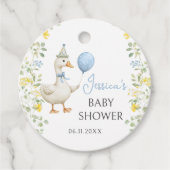 Albern Gänse Wildblume Baby Boy Dusche Danke Geschenkanhänger (Vorderseite)