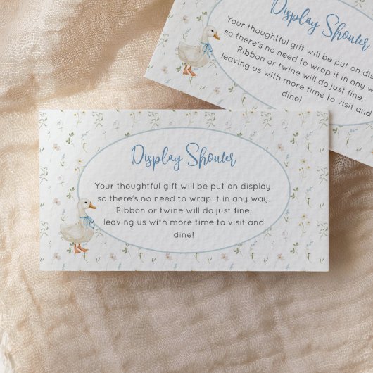 Albern Gänse Wildblume Blauer Junge Display Dusche Begleitkarte