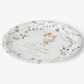 Albern Gänse-Wildblume Blumenspülung Pappteller (Schrägansicht)