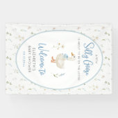 Albern Gänse Wildblume Kinderdusche Willkommen Banner (Horizontal)