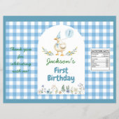 Albern Gänseblauer Ballon Geburtstag Chip Beutel W Flyer (Vorne)