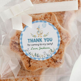 Albern Gänseblauer Ballon Geburtstag Runder Aufkleber