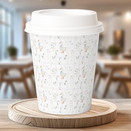 Albern Gänseblauer Bow Bläschen Baby-Dusche Pappbecher