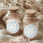 Albern Gänseblauer Bow Blumenjungen Babydusche Runder Aufkleber