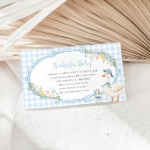 Albern Gänseblauer Gingham Girl Books for Baby Car Begleitkarte