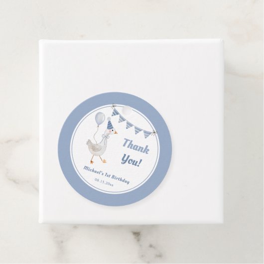 Albern Gänseblauer Junge Geburtstag Geschenkanhänger (Beispiel)