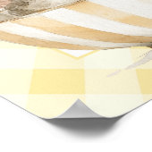 Albern Gänseblütendusche Begrüßungszeichen Poster (Ecke)