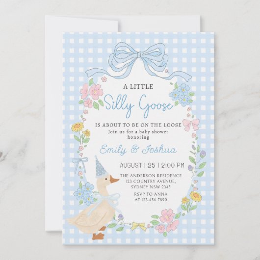 Albern Gänseblütendusche Einladung (Vorderseite)