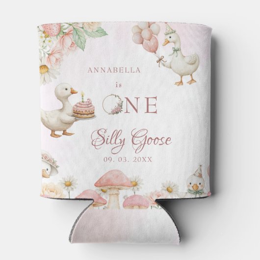 Albern Gänseblütengarten Pilz 1. Geburtstag Dosenkühler (Rückseite)