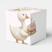 Albern Gänseblütengarten Pilz 1. Geburtstag Geschenkschachtel (Rückseite)