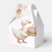 Albern Gänseblütengarten Pilz 1. Geburtstag Geschenkschachtel (Rückseite)